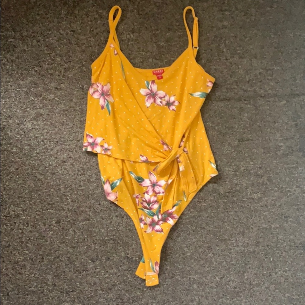 Yellow floral bodysuit